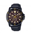 Reloj deportivo hombre Casio MTP-VD300BL-5E dial negro 45mm correa de cuero  resistente al agua