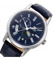 reloj automático hombre Orient Sun & Moon RA-AK0011D versión 3 dial azul 42.5mm Cristal Zafiro 40h Reserva de marcha