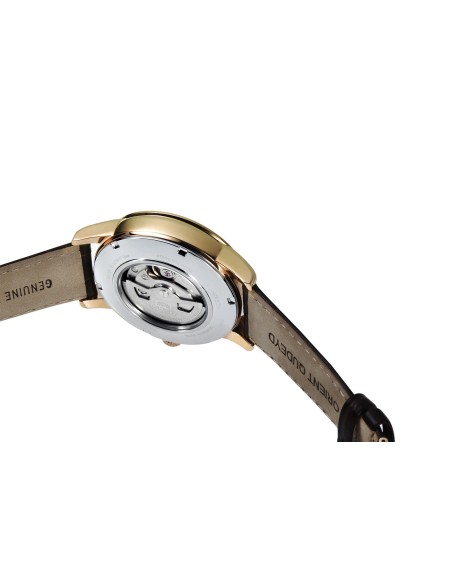reloj automático hombre Orient Sun & Moon RA-AK0007S version 3 dial blanco 42.5mm Cristal de zafiro correa de cuero