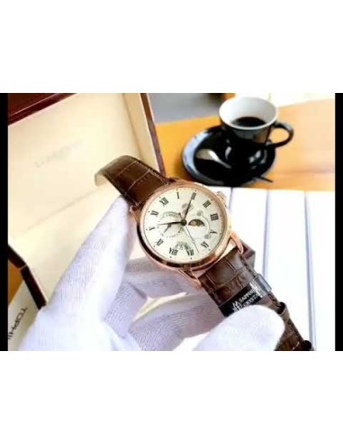 reloj automático hombre Orient Sun & Moon RA-AK0007S version 3 dial champán 42.5mm Cristal de zafiro correa de cuero resistente