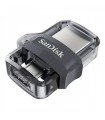 Pendrive Sandisk Ultra Dual Drive m3.0 Memoria USB 3.0 y Micro USB 64GB Hasta 150MB/s de Lectura Color Transparente/Negro