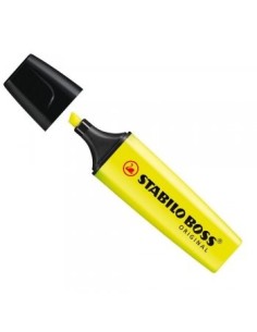 Rotulador Marcador Fluorescente Trazo entre 2 y 5mm Recargable Color Amarillo Fluorescente Stabilo Boss 2