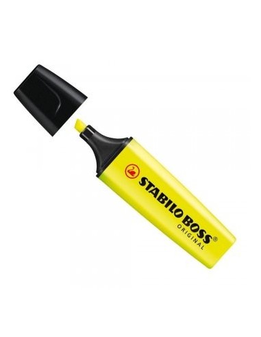 Rotulador Marcador Fluorescente Trazo entre 2 y 5mm Recargable Color Amarillo Fluorescente Stabilo Boss