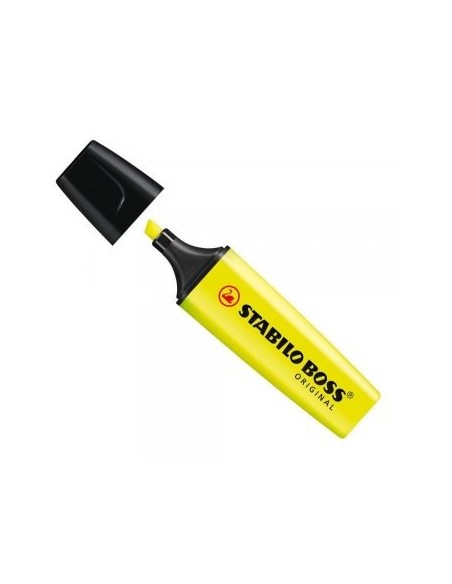 Rotulador Marcador Fluorescente Trazo entre 2 y 5mm Recargable Color Amarillo Fluorescente Stabilo Boss
