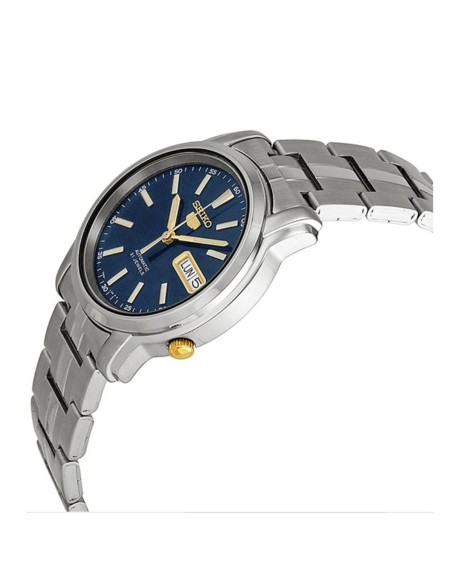 reloj automático hombre Seiko 5 SNKL79K1 dial azul 37mm correa acero