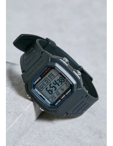 Reloj digital hombre Casio W800H-1B 10 años batería correa goma luz led