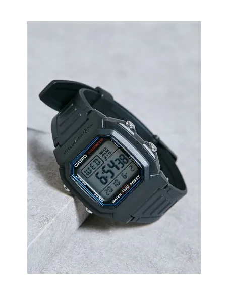 copy of Reloj digital hombre Casio W800H-1B 10 años batería correa goma luz led