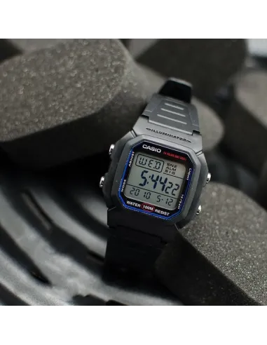 copy of Reloj digital hombre Casio W800H-1B 10 años batería correa goma luz led