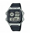 Reloj deportivo hombre Casio AE-1200WH-1C Luz LED Hora Mundial Cronómetro 5 Alarmas 10 años batería