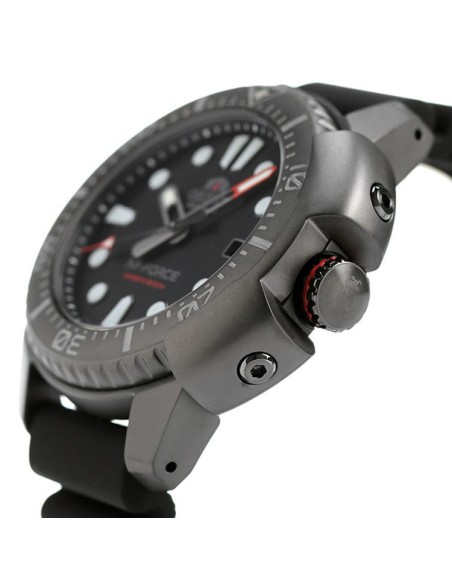copy of reloj automático hombre buceo Orient M-Force RA-AC0L01B dial negro 45mm correa acero 200m water resist