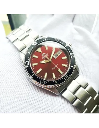 Reloj de buceo Automático Hombre Orient Kamasu RA-AA0003R dial rojo 42mm buceo correa acero 200m water resist
