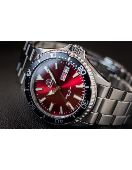 Reloj de buceo Automático Hombre Orient Kamasu RA-AA0003R dial rojo 42mm buceo correa acero 200m water resist