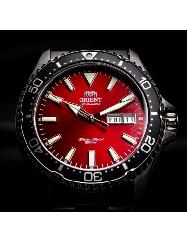 Reloj de buceo Automático Hombre Orient Kamasu RA-AA0003R dial rojo 42mm buceo correa acero 200m water resist