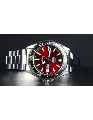 Reloj de buceo Automático Hombre Orient Kamasu RA-AA0003R dial rojo 42mm buceo correa acero 200m water resist