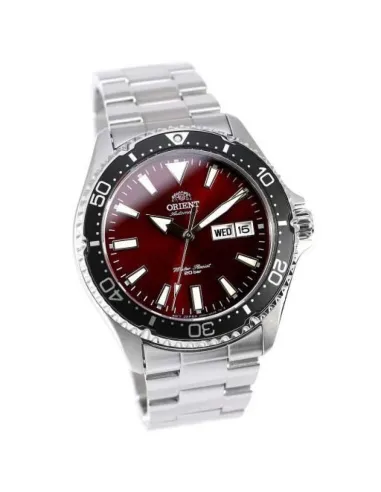 Reloj de buceo Automático Hombre Orient Kamasu RA-AA0003R dial rojo 42mm buceo correa acero 200m water resist