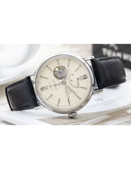 Reloj Automático Hombre Orient Star RE-AV0002S Open Heart cuero cristal zafiro