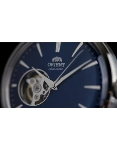 reloj hombre automático Orient RA-AG0005L OPEN HEART esfera azul correa cuero