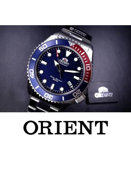 Reloj Automático Hombre Buceo Orient RA-AC0K03L "pepsi" 43.4mm correa acero