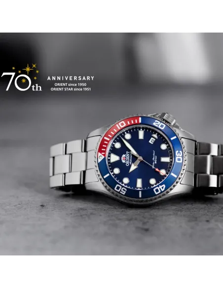 Reloj Automático Hombre Buceo Orient RA-AC0K03L "pepsi" 43.4mm correa acero