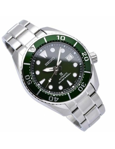 Reloj hombre automático SEIKO PROSPEX SCUBA SNE583P1 correa de acero dial verde 200m water resist