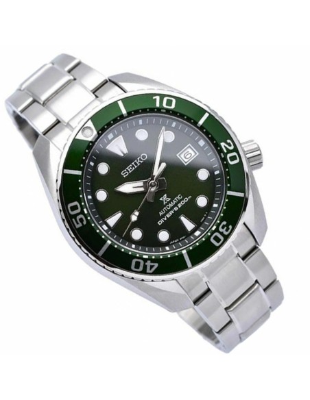 Reloj automático hombre buceo Seiko Prospex Sumo Green SPB103J1 dial verde 45mm