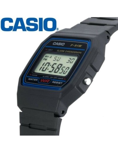 Reloj digital de pulsera CASIO F91W (Original)