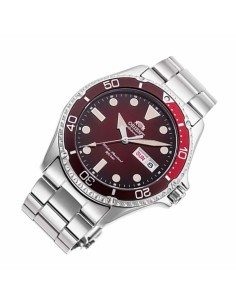 reloj automático buceo hombre Orient Kamasu RA-AA0814R dial rojo 41.8mm Cristal de Zafiro 200m correa de acero