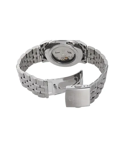 Reloj automático hombre Orient Symphony RA-AC0F02S dial plata 41.6mm correa de acero 50m (admite cuerda manual)