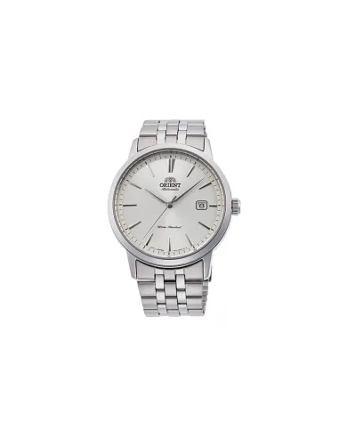 Reloj automático hombre Orient Symphony RA-AC0F02S dial plata 41.6mm correa de acero 50m (admite cuerda manual)