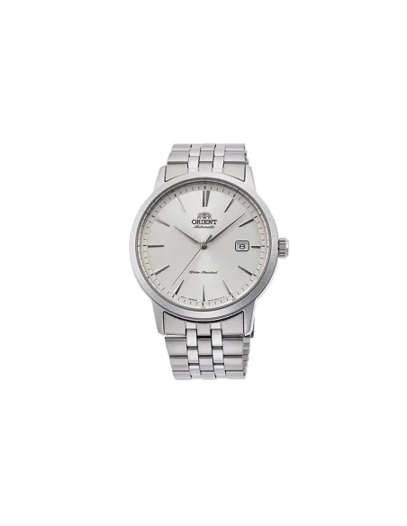 Reloj automático hombre Orient Symphony RA-AC0F02S dial plata 41.6mm correa de acero 50m (admite cuerda manual)