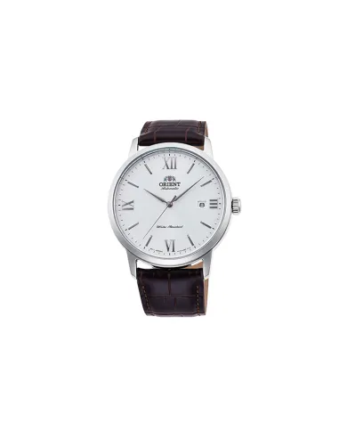 Reloj automático hombre Orient Contemporary RA-AC0F12S dial plata 41.6mm Cristal de zafiro correa de cuero 50m