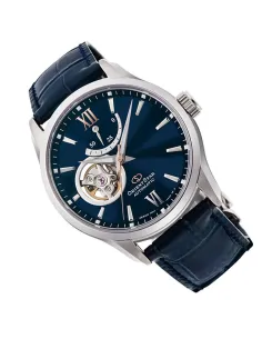 Reloj automático hombre Orient Star RE-AT0006L dial azul 39.3mm Cristal de Zafiro anti-reflejo correa de cuero 2
