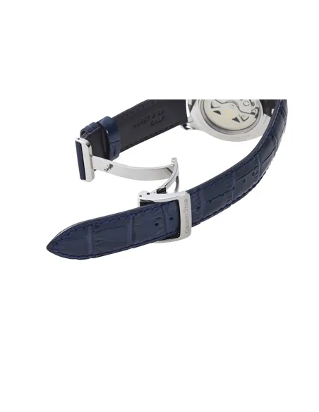 Reloj automático hombre Orient Star RE-AT0006L dial azul 39.3mm Cristal de Zafiro anti-reflejo correa de cuero