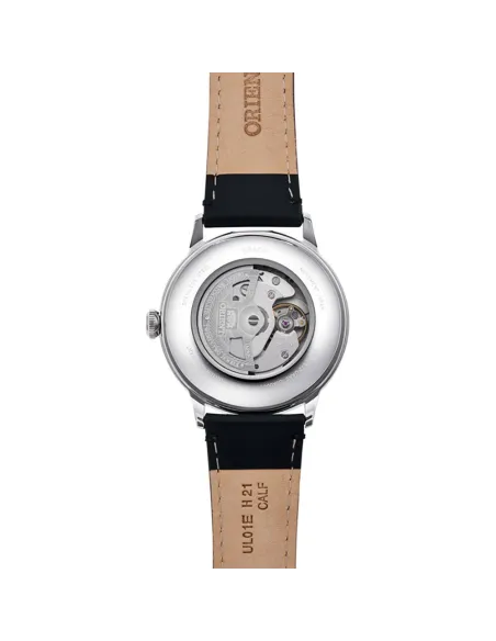 Reloj automático hombre Orient Bambino RA-AC0022S dial plata 40.5mm correa de cuero