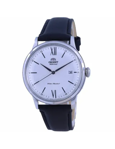 Reloj automático hombre Orient Bambino RA-AC0022S dial plata 40.5mm correa de cuero