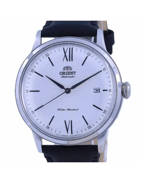 Reloj automático hombre Orient Bambino RA-AC0022S dial plata 40.5mm correa de cuero