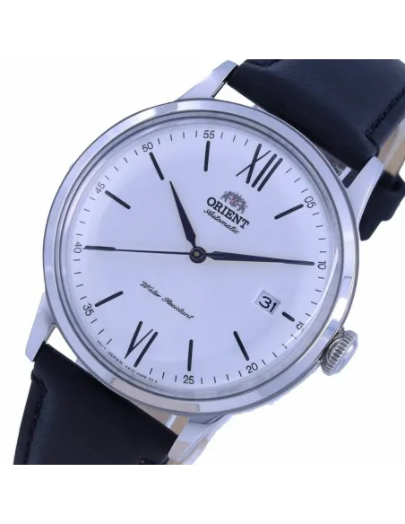 Reloj automático hombre Orient Bambino RA-AC0022S dial plata 40.5mm correa de cuero