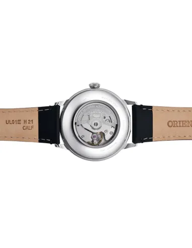 Reloj automático hombre Orient Bambino RA-AC0022S dial plata 40.5mm correa de cuero