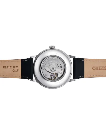 Reloj automático hombre Orient Bambino RA-AC0022S dial plata 40.5mm correa de cuero