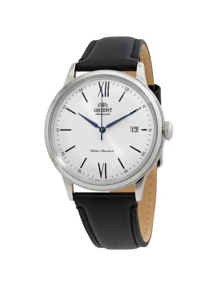 Reloj automático hombre Orient Bambino RA-AC0022S dial plata 40.5mm correa de cuero