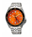 Reloj automático buceo hombre Seiko 5 Sports GMT SSK005K1 dial naranja 42.5mm Hardlex con lupa