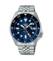 Reloj automático buceo hombre Seiko 5 Sports GMT SSK003K1 dial azul 42.5mm Hardlex con lupa