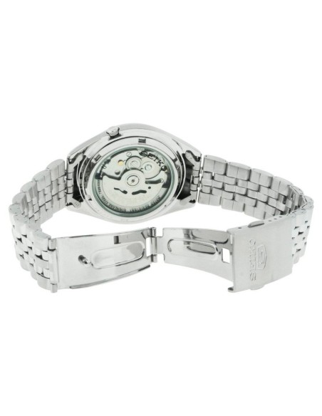 reloj automático hombre Seiko 5 SNKL17K1 dial plata 37mm correa de acero 30m WR