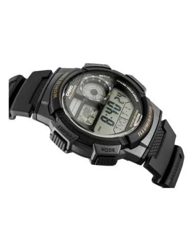 Reloj Casio collection Digital AE-1000w-1av Hora Mundial - 5 Alarmas - 10 BAR