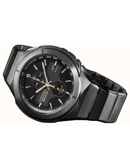 Reloj hombre ultra-ligero Citizen Super Titanium Armor CA7058-55E 44mm Eco-drive Cristal de Zafiro Taquímetro