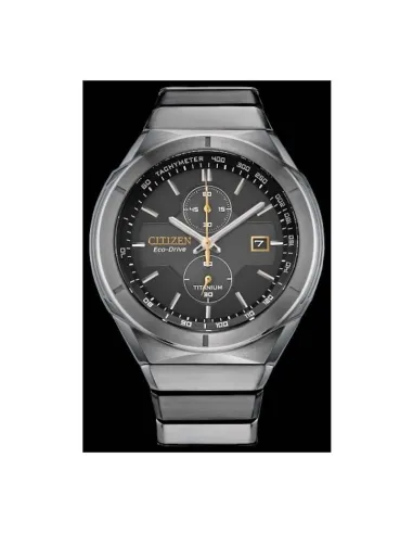 Reloj hombre ultra-ligero Citizen Super Titanium Armor CA7058-55E 44mm Eco-drive Cristal de Zafiro Taquímetro
