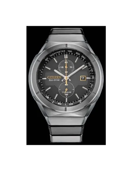 Reloj hombre ultra-ligero Citizen Super Titanium Armor CA7058-55E 44mm Eco-drive Cristal de Zafiro Taquímetro