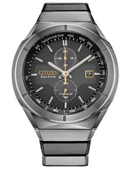 Reloj hombre ultra-ligero Citizen Super Titanium Armor CA7058-55E 44mm Eco-drive Cristal de Zafiro Taquímetro