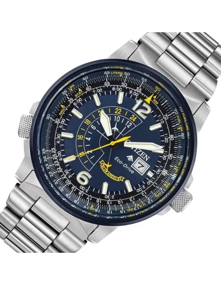 Reloj aviador hombre Citizen Promaster Nighthawk Blue Angels BJ7006-56L dial azul 42mm Eco-Drive