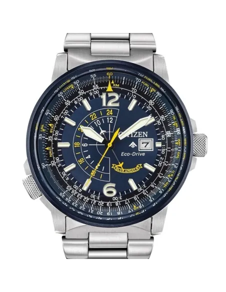 Reloj aviador hombre Citizen Promaster Nighthawk Blue Angels BJ7006-56L dial azul 42mm Eco-Drive